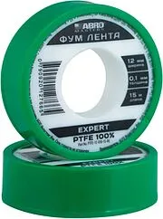 Лента ФУМ 12 x 0.1мм x 15м ABRO Masters Expert PTFE-12-010-15-RE Лента ФУМ 12 x 0.1мм x 15м ABRO Masters Expert PTFE-12-010-15-RE