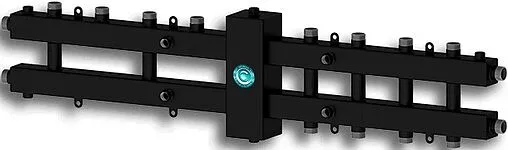 Каскадный коллектор 3 контура с гидрострелкой + 5 коллекторных контуров 1&quot;н x 1&quot;н Север-BKM5 1925083