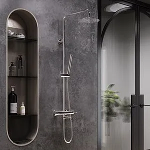 Душевая система с термостатом для ванны Damixa Scandinavian Pure хром 936740000 Душевая система с термостатом для ванны Damixa Scandinavian Pure хром 936740000, 3