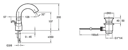 Смеситель для раковины Jacob Delafon Talan хром E10085RU-CP Смеситель для раковины Jacob Delafon Talan хром E10085RU-CP