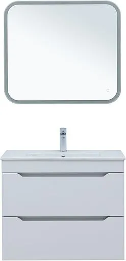 Тумба-умывальник Aquanet Практика 80 белый матовый 00330459+44080