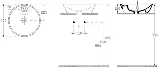 Раковина Allen Brau Fantasy 45 белый 4.11018.20