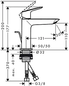 Смеситель для раковины Hansgrohe Logis Fine 110 хром 71251000 Смеситель для раковины Hansgrohe Logis Fine 110 хром 71251000, 2