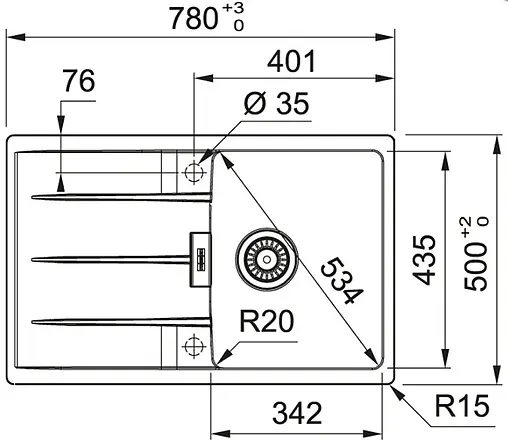 Мойка кухонная Franke Fragranite CNG 61½11-78 черный матовый 114.0639.684