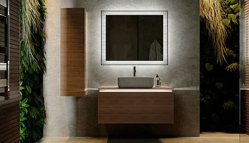 Тумба под умывальник подвесная Jorno Karat 100 бук светлый Kar.01.100/P/BuL Тумба под умывальник подвесная Jorno Karat 100 бук светлый Kar.01.100/P/BuL