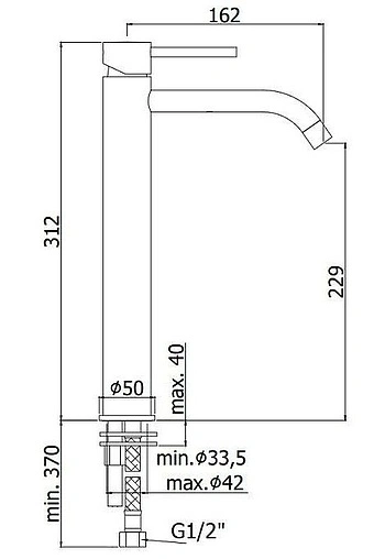 Смеситель для раковины Paffoni Light чёрный матовый LIG081NO