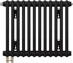 Радиатор стальной трубчатый Zehnder Charleston Completto 3057/12 V001½&quot; Ral 9217 Traffic Black (matt), 5