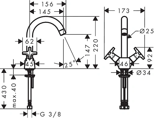 Смеситель для раковины Hansgrohe Logis Classic 150 хром 71272000