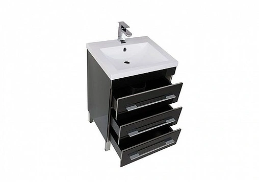 Тумба под умывальник напольная Aquanet Верона 58 чёрный 00178475