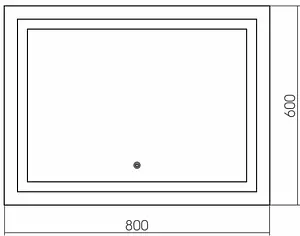 Зеркало с подсветкой Aquanika Quadro 80 AQQ6080RU04 Зеркало с подсветкой Aquanika Quadro 80 AQQ6080RU04, 2
