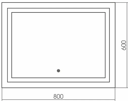 Зеркало с подсветкой Aquanika Quadro 80 AQQ6080RU04