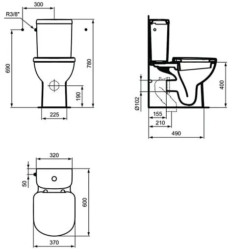 Чаша унитаза Ideal Standard Tempo белый T328101
