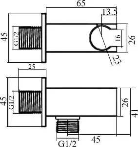 Гигиенический душ со смесителем Aquanet хром 00188197, 4