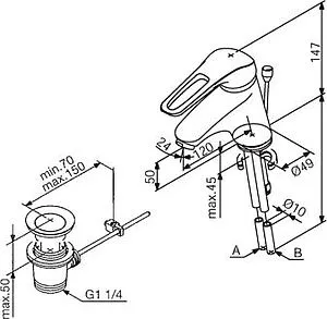 Смеситель для раковины Damixa Starlight хром 108280038 Смеситель для раковины Damixa Starlight хром 108280038, 2