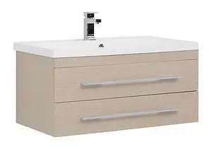 Тумба-умывальник подвесная Aquanet Нота 90 светлый дуб 00171494+00204119 Тумба-умывальник подвесная Aquanet Нота 90 светлый дуб 00171494+00204119, 1