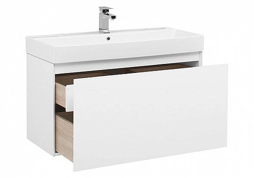 Тумба под умывальник подвесная Aquanet Йорк 100 белый 00202091