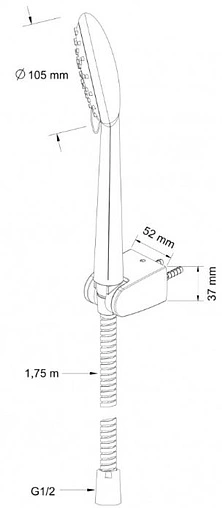 Душевой набор Swedbe Calypso хром 5093