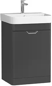 Тумба-умывальник напольная ISVEA Fonte 48 чёрный 21USS014048I+10SQ50048SV, 1