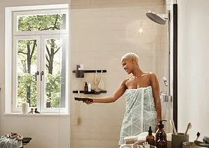 Скребок для душа Hansgrohe WallStoris чёрный матовый 27916670, 3