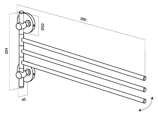 Полотенцедержатель Am.Pm Bliss L хром A5532764