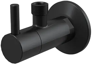 Кран шаровый угловой с фильтром ½&quot;н x ⅜&quot;н черный AlcaPlast ARV001-BLACK, 1