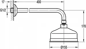 Лейка верхнего душа с настенным креплением Swedbe Terracotta терракотовый 2558, 2