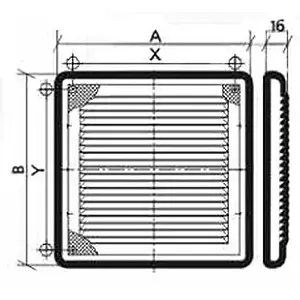 Решетка вентиляционная ЭРА 1825 Р, 2