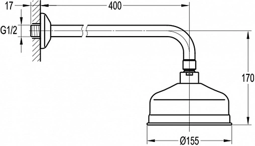 Лейка верхнего душа с настенным креплением Swedbe Terracotta терракотовый 2558