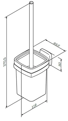 Ёршик для унитаза Am.Pm Gem хром A9033400