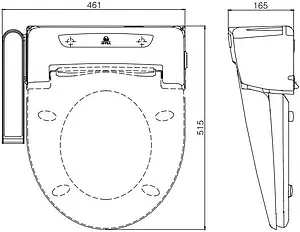 Крышка-сиденье для унитаза с микролифтом ISVEA Smart Plus белый 46Z61100I, 2