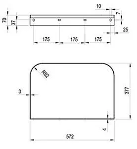 Кронтшейн Ravak Yard 80 белый X01778 Кронтшейн Ravak Yard 80 белый X01778, 2