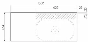 Тумба-умывальник подвесная Aquaton Терра 105 дуб кантри/антрацит 1A2469K0TEKA0, 3