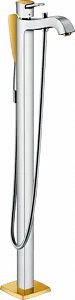 Смеситель для ванны напольный Hansgrohe Metropol Classic хром/золото 31445090 Смеситель для ванны напольный Hansgrohe Metropol Classic хром/золото 31445090, 1