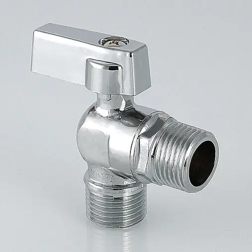 Кран шаровый угловой для бытовой техники ½"н x ¾"н хром Valtec VT.392.N.05 Кран шаровый угловой для бытовой техники ½"н x ¾"н хром Valtec VT.392.N.05