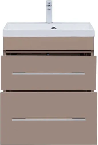 Тумба-умывальник подвесная Aquanet Верона 60 капучино 00304536+00281220