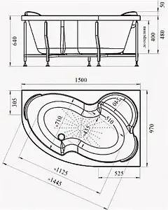 Ванна акриловая Radomir Ирма 160х105 R 2-01-0-2-1-229 Ванна акриловая Radomir Ирма 160х105 R 2-01-0-2-1-229, 2
