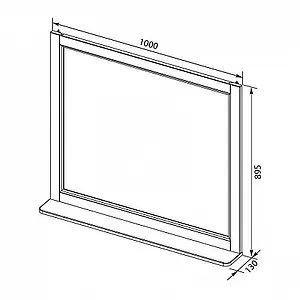 Зеркало Aquanet Бостон М 100 белый 00209674 Зеркало Aquanet Бостон М 100 белый 00209674, 2