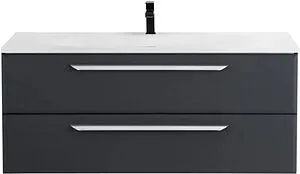 Тумба-умывальник подвесная Cezares Eco 120 Grafito ECO-1200-2C-SO-GR+CZR-NAT-120-LVB Тумба-умывальник подвесная Cezares Eco 120 Grafito ECO-1200-2C-SO-GR+CZR-NAT-120-LVB, 1