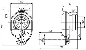 Сифон для писсуара Ани Пласт U0605 Сифон для писсуара Ани Пласт U0605, 2