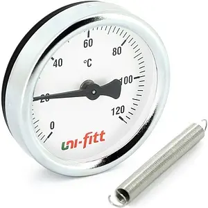 Термометр биметаллический накладной Uni-Fitt 63мм 120°С от 1 до 2" 320P4030 Термометр биметаллический накладной Uni-Fitt 63мм 120°С от 1 до 2" 320P4030, 2