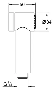 Гигиенический душ Grohe Sena Trigger Spray 35 хром 26328000 Гигиенический душ Grohe Sena Trigger Spray 35 хром 26328000, 3