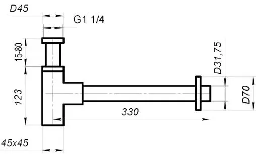 Сифон бутылочный для раковины BelBagno хром BB-SMQ2-01 Сифон бутылочный для раковины BelBagno хром BB-SMQ2-01
