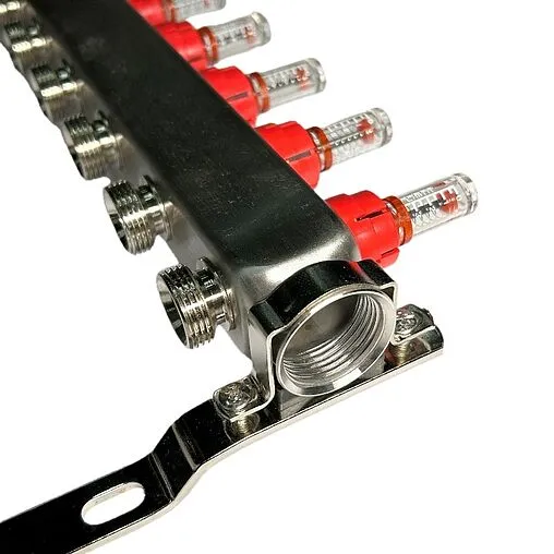 Группа коллекторная с расходомерами 7 отводов 1&quot;в/в x ¾&quot;ек Uni-fitt TECHNO 450W4307