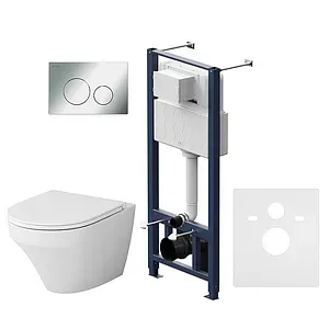 Комплект 6 в 1 Am.Pm Inspire FlashClean IS49051.501700 с кнопкой хром глянцевый, 1