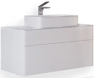 Тумба-умывальник подвесная Raval Pure 100 белый Pur.01.100/P/W+У18293 Тумба-умывальник подвесная Raval Pure 100 белый Pur.01.100/P/W+У18293, 1