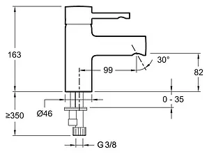 Смеситель для раковины Jacob Delafon Cuff хром E98298-CP Смеситель для раковины Jacob Delafon Cuff хром E98298-CP, 2