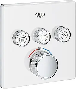 Термостат для 3 потребителей Grohe Grohtherm SmartControl белый/хром 29157LS0 Термостат для 3 потребителей Grohe Grohtherm SmartControl белый/хром 29157LS0, 1