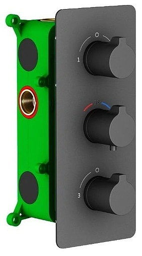 Душевая система с термостатом для ванны Timo Petruma чёрный матовый SX-5049/03SM