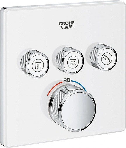 Термостат для 3 потребителей Grohe Grohtherm SmartControl белый/хром 29157LS0