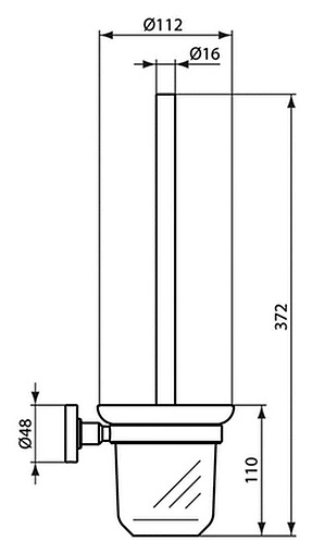 Ёршик для унитаза Ideal Standard IOM хром A9119AA